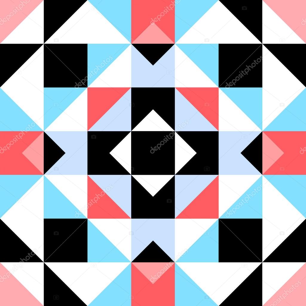 Seamless decorative pattern with triangular elements