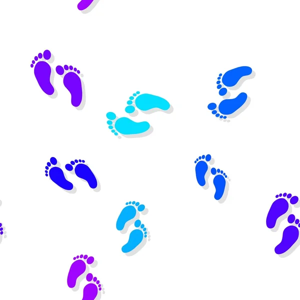 Seamless baby footprints background on white — Stock Photo, Image