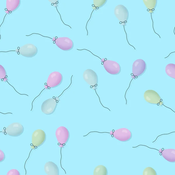 Seamless balloon pattern on blue. Party background — Stock Photo, Image