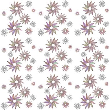 Sorunsuz pastel renkli çiçek desenli bir zentangle tarzı