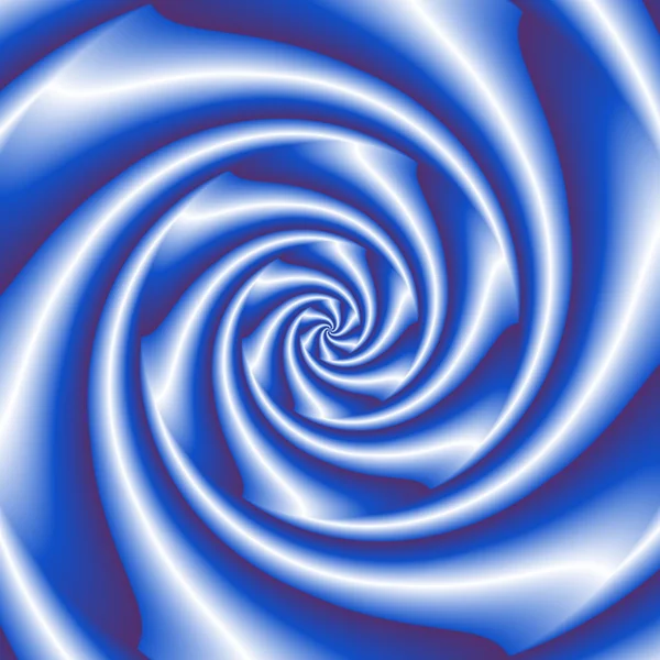 在蓝色和白色抽象螺旋背景 — 图库照片