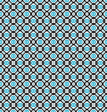 Seamless pattern or background in turquoise blue, black and white clipart