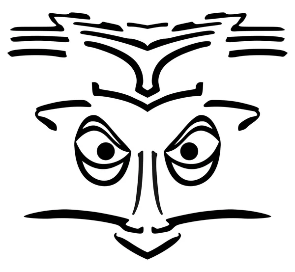 Illustrazione disegno a mano con ritratto volto maschile — Vettoriale Stock