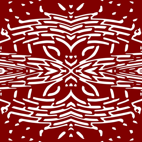 Pola merah dan putih tak berjahit abstrak - Stok Vektor