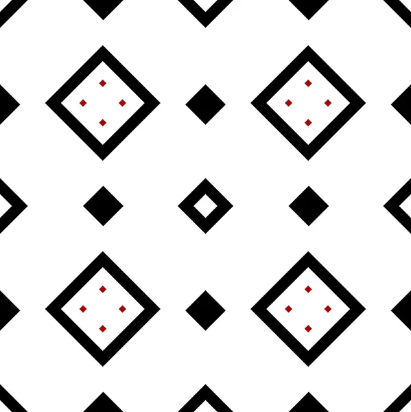 Nahtlose geometrische Muster in schwarz und rot — Stockvektor