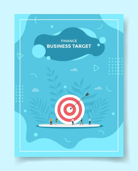 Finance Business Target People Arrow Target Board Archery Accuracy Template — Stock Vector