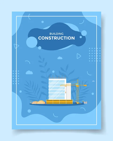 Construção Conceito Para Modelo Banners Panfleto Capa Livros Ilustração Vetorial — Vetor de Stock