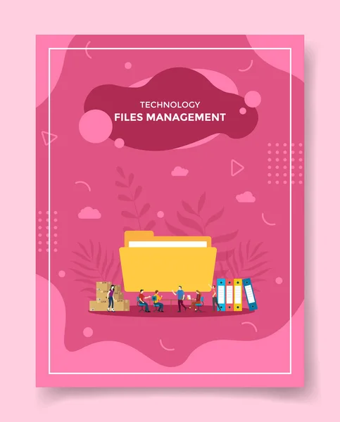 Files Management Voor Sjabloon Van Banners Flyer Boekomslag Magazine Vector — Stockvector