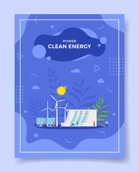 Concept Alternatif Énergie Propre Pour Modèle Bannières Flyer Couverture Livres — Image vectorielle