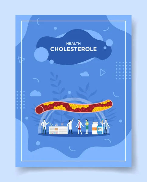 Cholesterin Konzept Für Die Vorlage Von Bannern Flyern Buchdeckeln Illustrationen — Stockvektor