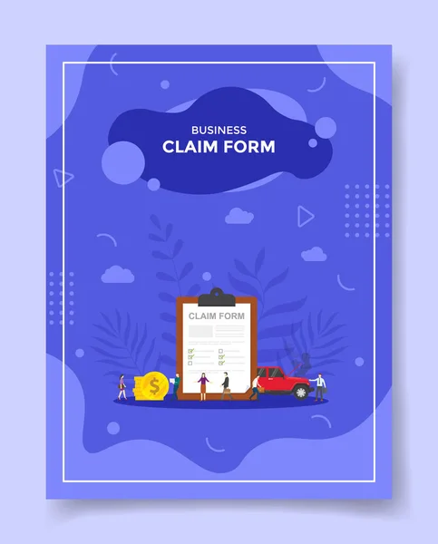 Business Claim Form Concept Template Banners Flyer Books Cover Magazine — Vector de stock