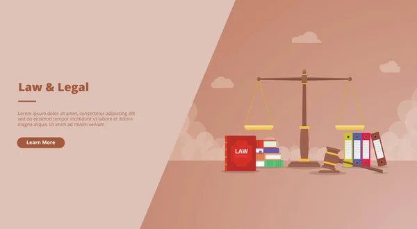 Legge Legale Banner Modello Design Del Sito Web Copertina Presentazione — Vettoriale Stock