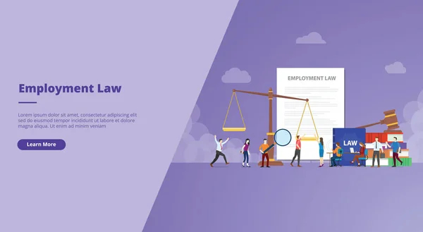 Hukum Ketenagakerjaan Untuk Desain Situs Web Template Banner Atau Slide - Stok Vektor