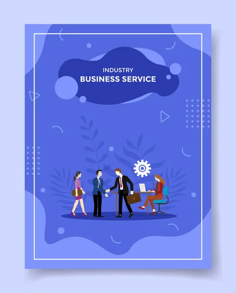 Business Service Template Banners Flyer Books Magazine Cover Vector Illustration — Stock Vector