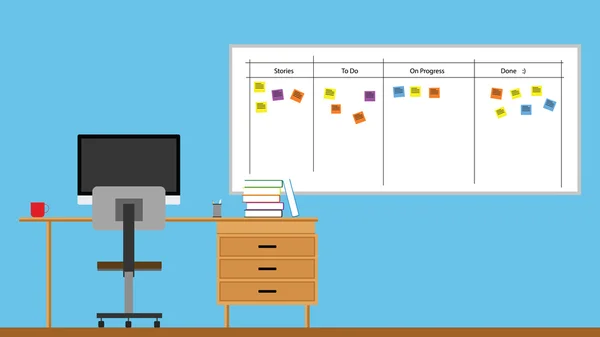 Planche agile scrum — Image vectorielle