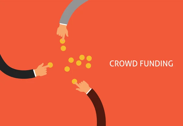 Crowdfunding — Stockvector