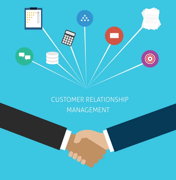 Gestión de relaciones con el cliente CRM — Archivo Imágenes Vectoriales