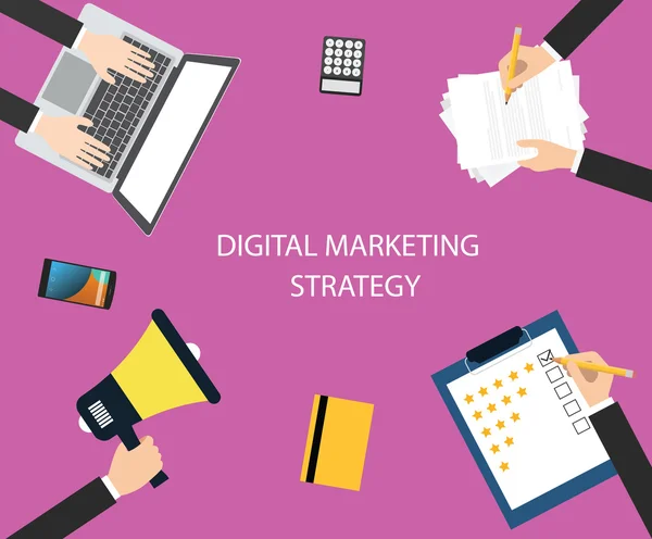 Digitale marketing strategie — Stockvector