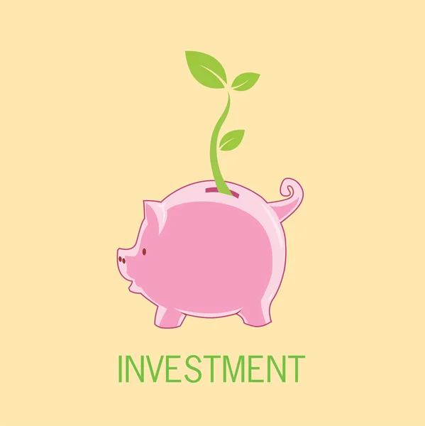 小猪银行投资 — 图库矢量图片