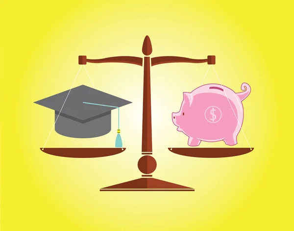 Educación y dinero — Vector de stock
