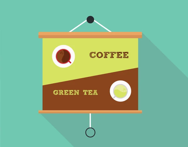 Coffee vs green tea — Stock Vector