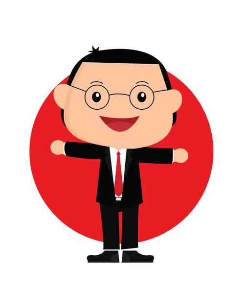 Empresario japonés — Vector de stock