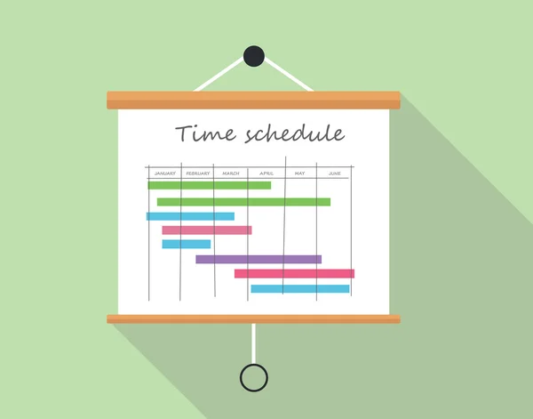 Project time schedule — Stock Vector