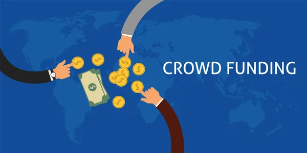 Crowdfunding — стоковий вектор