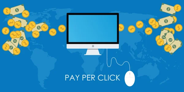 Payer par clic — Image vectorielle