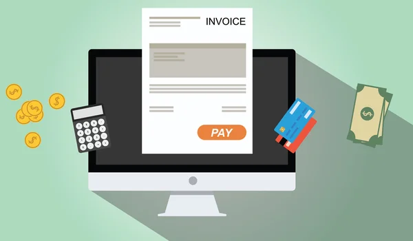 Online invoices payment — Stockový vektor