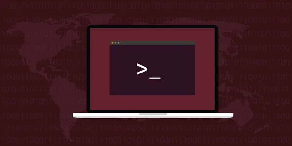 Linux-gränssnittet skärm — Stock vektor