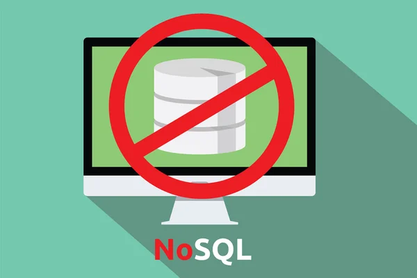 Нова концепція бази даних nosql — стоковий вектор