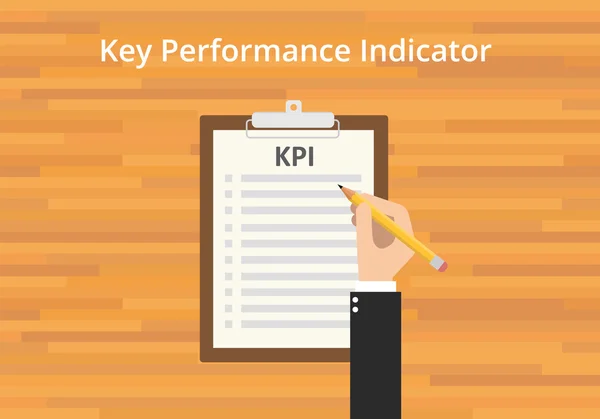 Kpi lista de verificação indicador de desempenho chave —  Vetores de Stock