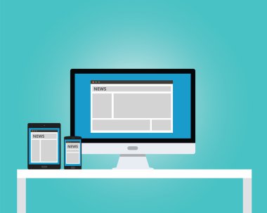 Online haber gazete duyarlı çok platform