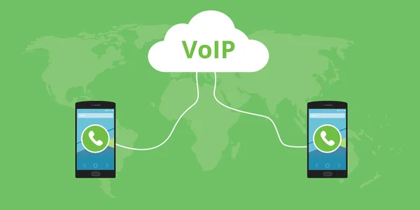 VoIP φωνή πάνω Διαδίκτυο πρωτόνιο — Διανυσματικό Αρχείο