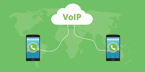 Voip 음성 전면 인터넷 프로토콜 — 스톡 벡터