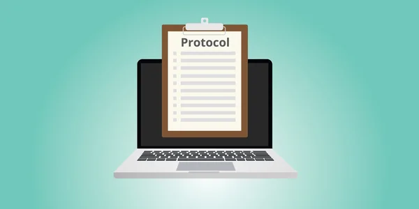 Regras de conceito de protocolo — Vetor de Stock