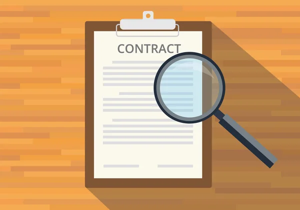 Leia o contrato completo na área de transferência —  Vetores de Stock