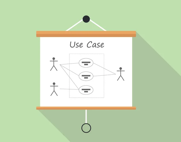 UML-unified modelling language use case diagrammen — Stockvector