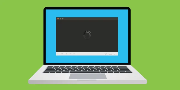 Computador buffer carregamento de vídeo para jogar —  Vetores de Stock