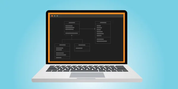 Uml diagramma unificato delle classi linguistiche di modellazione — Vettoriale Stock