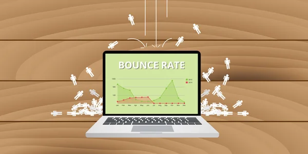 Bounce-Rate von Website-Traffic — Stockvektor