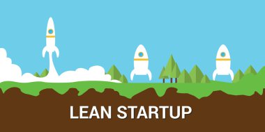 lean startup concept clipart