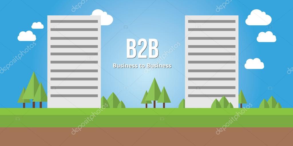 business to busines b2b concept corporate building