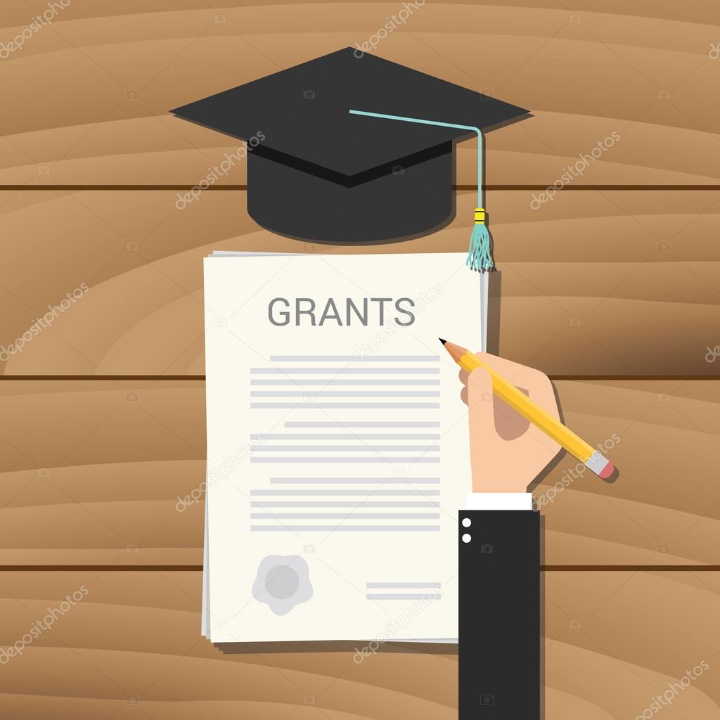 grant scholarship concept clipboard document college