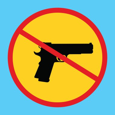 kavram izole simgesi silah kontrolü yasak silah yasağı