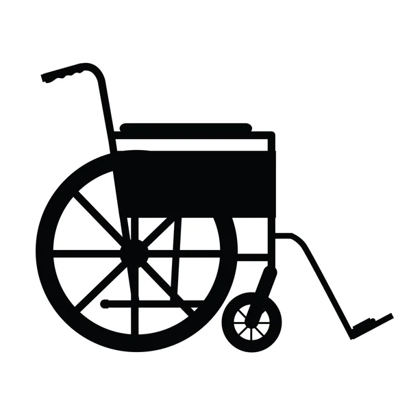 Αναπηρικό αμαξίδιο απομονωμένες διάνυσμα με πράσινο φόντο — Φωτογραφία Αρχείου