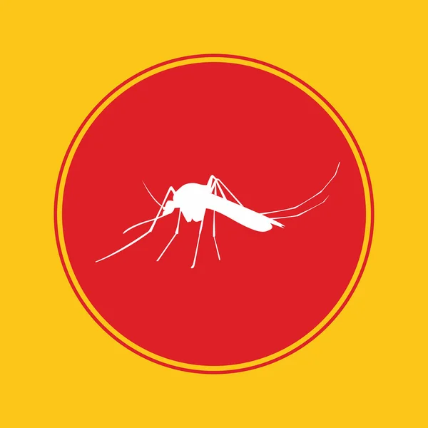 Ikona komara z danger czerwony raźny — Wektor stockowy