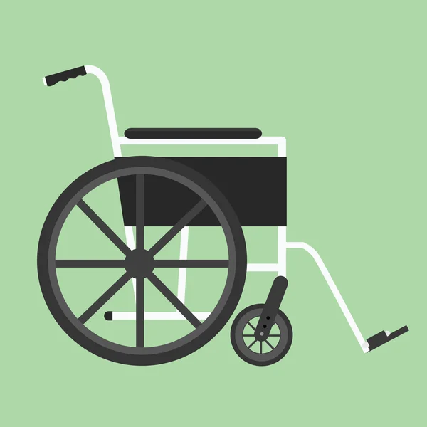 Silhouette vectorielle isolée en fauteuil roulant — Image vectorielle