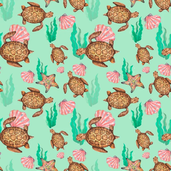 Ocean animals pattern 2 — Stock Fotó